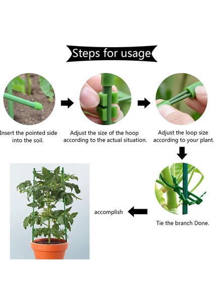 Küçük Tırmanma Bitki Kafesi-4 x Bitki Destek Kafesi 10 x Bitki Klipsi (Ayarlanabilir)-Yeşil (Yurt Dışından) indirimleri