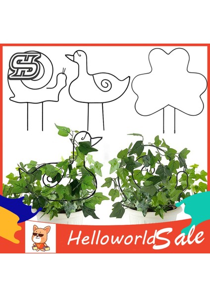 Helloworld Bitki Tırmanma Tutucu Yaratıcı Asma Bitki Destek Hissesi Dıy Saksı Çiçekleri Kafes (Yurt Dışından) indirimleri