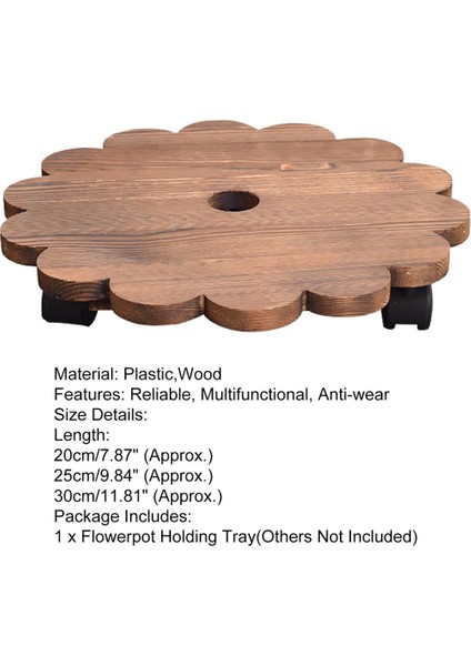 Ekici Tutma Tepsisi Dayanıklı Sağlam Yuvarlak Kenarlı Saksı Tutma Standı (Yurt Dışından)