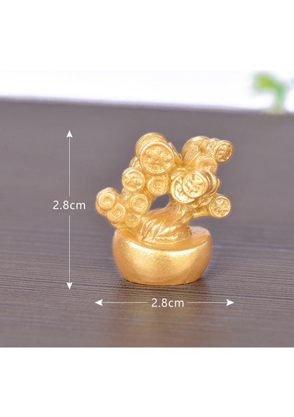 Mikro Peyzaj Dıy Reçine El Sanatları Yeni Yıl Altın Aksesuarları Külçe Ağacı Sukabağı Tekne Mj (Yurt Dışından)