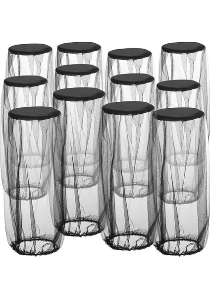 12 Adet Siyah Cibinlik Net Yüz Boyun Sinek Netleştirme Hood Koruma Net Golf Sopası Kılıfı Giyilebilir Böcek Cibinlik Şapka (Yurt Dışından) fiyatları