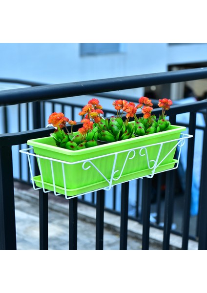 Asılı Raf Sepet Kancaları Balkon Etli Bitki Mini Pot Tutucu Korkuluk Raf Podazz (Yurt Dışından) fiyatları