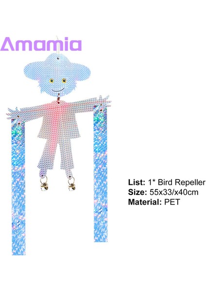 Amamia Kuş Kalınlaştırılmış Çift Taraflı Reflektif Kuş Korkuluğu (Yurt Dışından) indirimleri