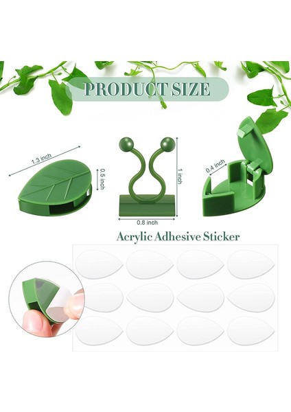 120 Parça Asma Bitki Duvar Klipsi Bitki Asma Klipsi Duvar Armatür Klipsi (Yurt Dışından) indirimleri