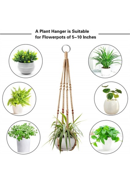 Adet Makrome Asmak Ekici, Asmak Ekici Seti, Iç ve Dış Mekan Dekor Için El Yapımı Asmak Bitki Standı (Yurt Dışından) modelleri