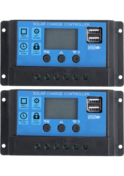 2x 30A 12V / 24V LCD Zeka Otomatik Düzenleyen Pwm Solar Şarj Kontrol Cihazı (Yurt Dışından)
