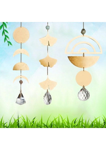 Pirinç Suncatcher Kristal Güneş Yakalayıcı Aydınlatma Kolye Bahçe Bahçe Dekorasyon Avize Kristal Aksesuarları (Yurt Dışından)