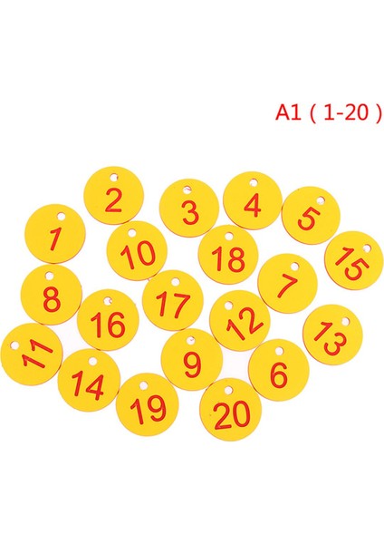 20/50 Adet Çiftlik Numarası Etiketleri Çiftleşme Kutusu Arıcılık Asılı Numaralı Etiket Podazz (Yurt Dışından)