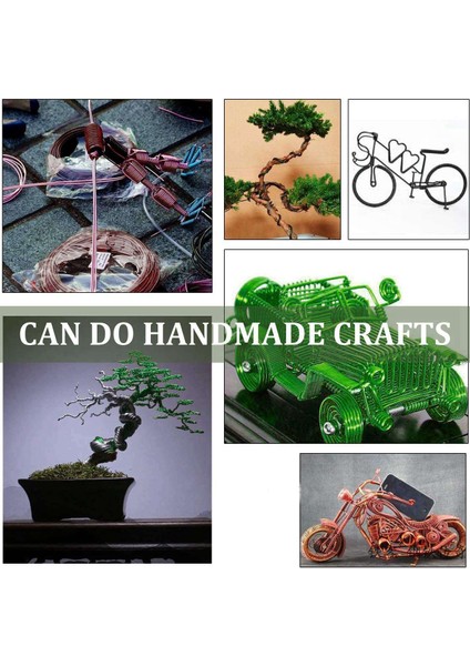 Bonsai Tel Seti - 9 Rulo Eloksallı Alüminyum Ağaç Eğitim Telleri - Kahverengi (Yurt Dışından) indirimleri