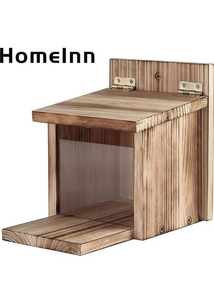 Homeınn Kuş Besleyici Kutusu Ince Işçilik Ahşap Ev Şekilli Kuş Besleyici (Yurt Dışından)