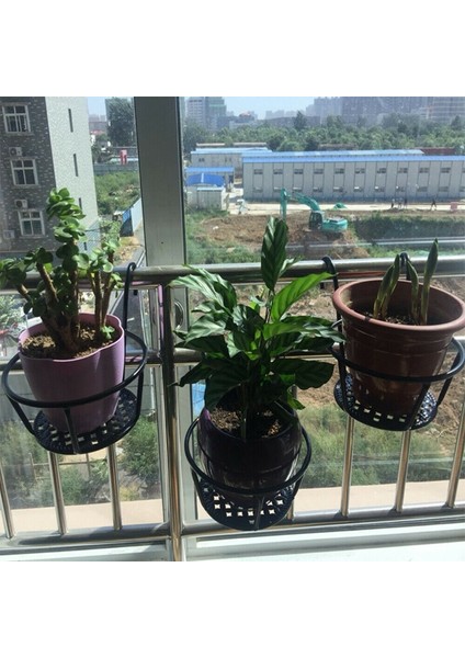 Metal Saksı Raf Standı Asılı Tencere Sepeti Bitki Bahçe Duvar Depolama (Yurt Dışından) fırsatları