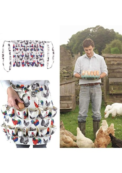 Yumurta Toplama Önlüğü, Yumurta Tutma Önlüğü Dayanıklı Dikiş Kanvası Çiftlik Evi Için 12 Cep (Yurt Dışından) modelleri