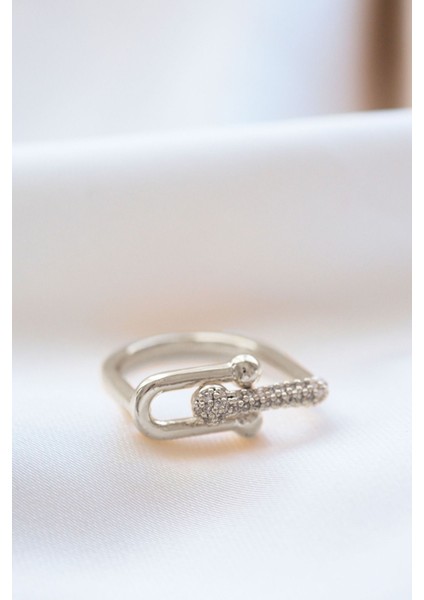 Gold Ayarlanabilir Tiffany Zirkon Taşlı Yüzük