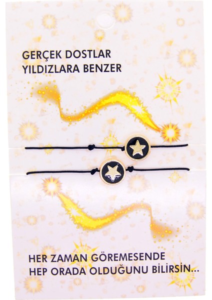 Altın Renk Yıldız Arkadaş Şans Bilekliği - 2690