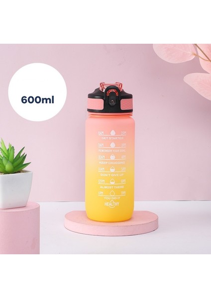 Su Bardağı Taşınabilir Spor Damlatmaz Bardak Degrade Renk 600ML (Yurt Dışından)