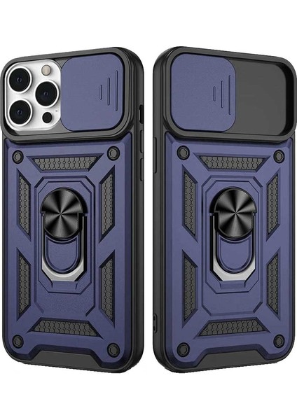 Apple iPhone 13 Pro Max Uyumlu Kızaklı Kamera Korumalı Tank Kılıf
