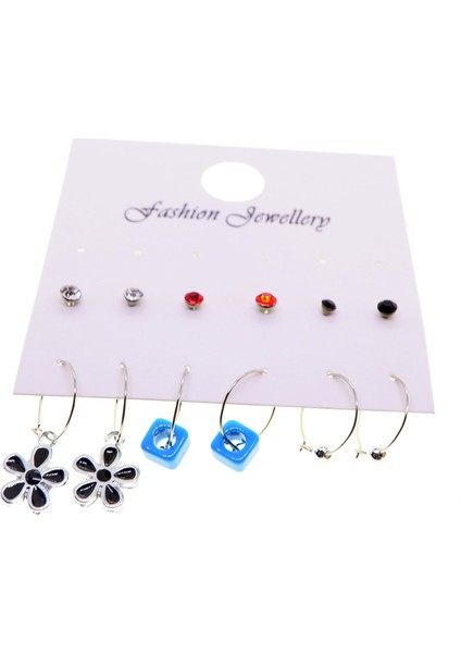 Gümüş Renk Papatya Kombin Karışık Küpe - 2701 fırsatları