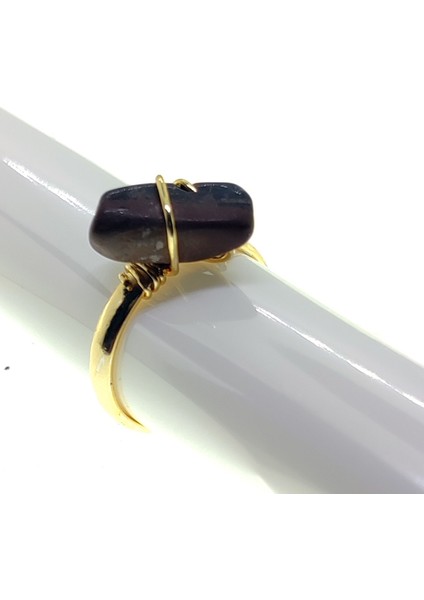 Altın Renk Doğal Taş Zirkon Yüzük Ayarlanabilir Her Parmağa Olur Karışık - 2796 fırsatları