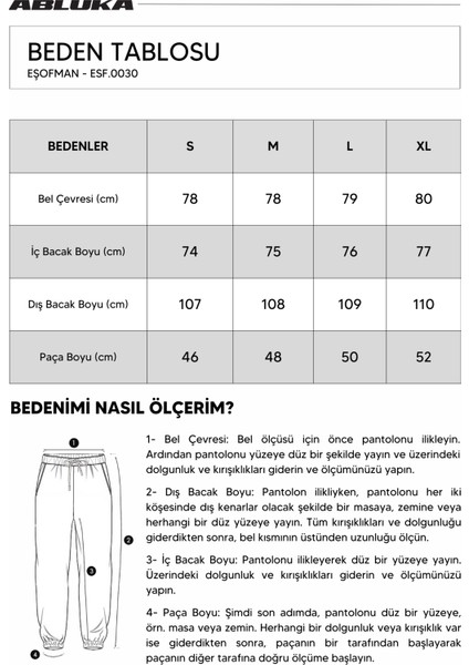 Abluka Online Baggy Fit Kalın Eşofman Gri