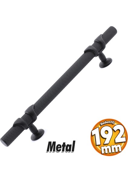Burç Kulp Mobilya Mutfak Dolabı Çekmece Dolap Kulpları Kapak Kulpu Kulbu Siyah 192 mm Metal