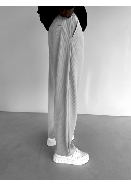 Baggy Fitilli Pantolon Gri modelleri