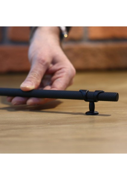 Burç Kulp Mobilya Mutfak Dolabı Çekmece Dolap Kulpları Kapak Kulpu Kulbu Siyah 320 mm Metal