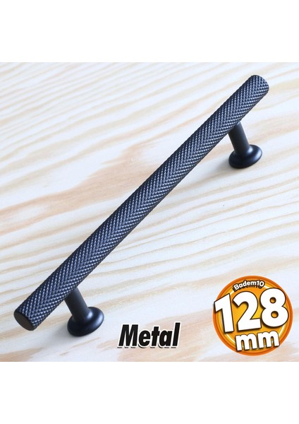 Doruk Kulp Mobilya Mutfak Dolabı Çekmece Dolap Kulpları Kapak Kulpu Kulbu Siyah 128 mm Metal