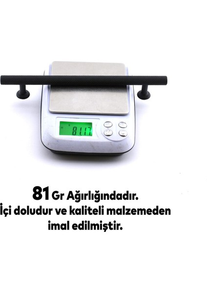 Doruk Kulp Mobilya Mutfak Dolabı Çekmece Dolap Kulpları Kapak Kulpu Kulbu Siyah 160 mm Metal