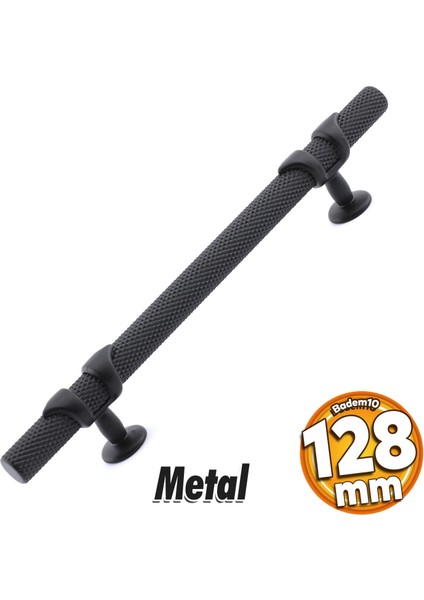 Burç Kulp Mobilya Mutfak Dolabı Çekmece Dolap Kulpları Kapak Kulpu Kulbu Siyah 128 mm Metal