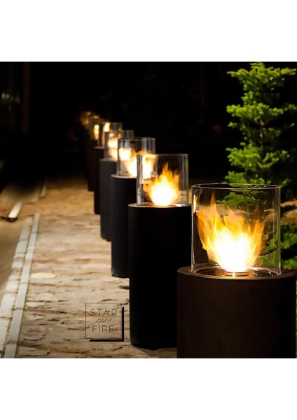 Torch Bioethanol Taşınabilir Şömine Siyah