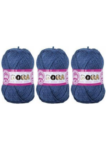 Dora Kot Mavisi El Örgü İpi - 138 3lü