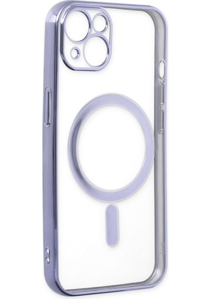 Iphone 14 Plus Kılıf Magneticsafe Lazer Silikon - Mor 327107