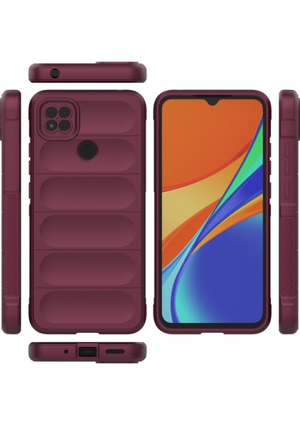 Xiaomi Redmi 9c Kılıf Optimum Silikon - Bordo 327107