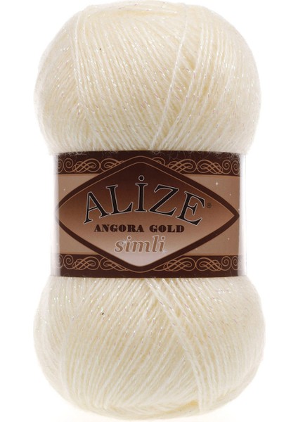 Angora Gold Simli El Örgü Ipliği 100 gr