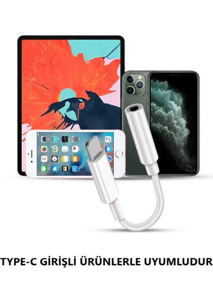 iPhone 15 Uyumlu Type-C Kulaklık Aparatı Dönüştürücü Çevirici Aux indirimleri