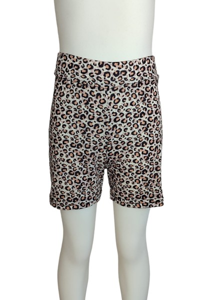 Yazlık Leopar Desenli Minnie Mouse Baskılı Şort T-Shirt Takım