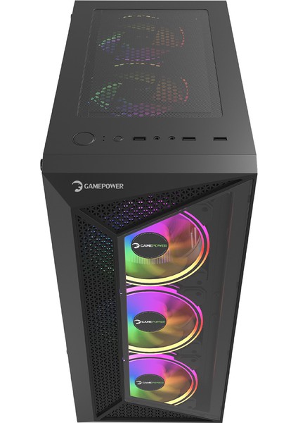 GamePower Eclipse 4*120mm A-RGB Fan 500W 80+ Bronze ATX Gaming Kasa