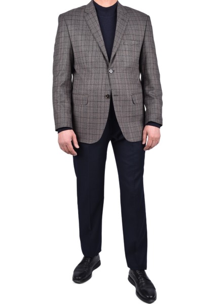 3124 Yeni Klasik Ceket/kahverengi/48 Beden - 4 Drop