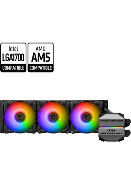 Msı 360MM Mag Corelıquıd M360 Rgb AM5-1700P Sıvı Soğutmalı Işlemci Fanı