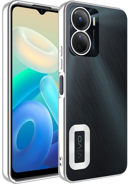 Vivo Y16 Kılıf Kamera Korumalı Logo Gösteren Omega Kapak + Cam Ekran Koruyucu