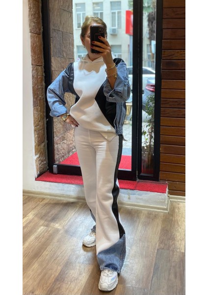 Denim&deri Karışımlı Şık Takım fiyatları