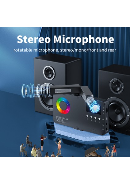 SML-V02 Çift Mikrofonlu Rgb LED Video ve Fotoğraf Efekt Işığı