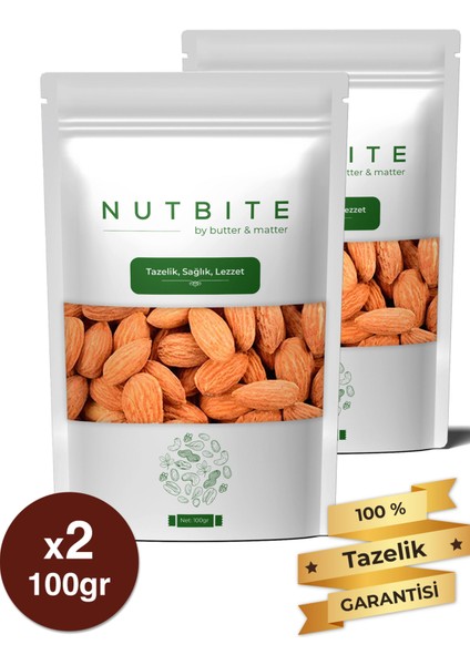 Kavrulmuş Badem Içi 200GR - Jumbo Boy - Tuzsuz - Taptaze Yeni Mahsül