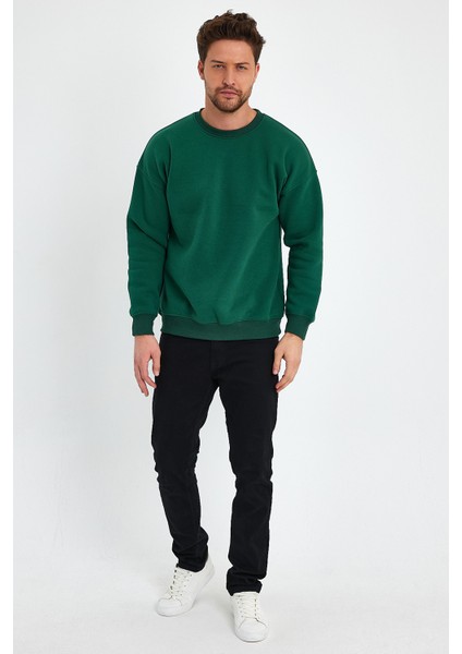 Yeşil Sweatshirt, Oversize Sweatshirt, Erkek Sweatshirt