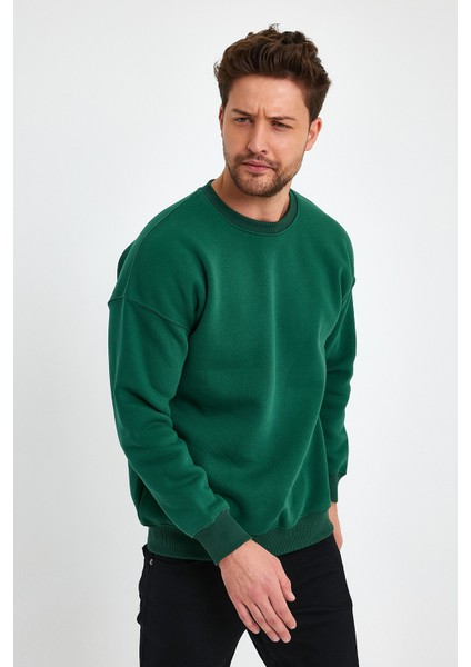 Yeşil Sweatshirt, Oversize Sweatshirt, Erkek Sweatshirt