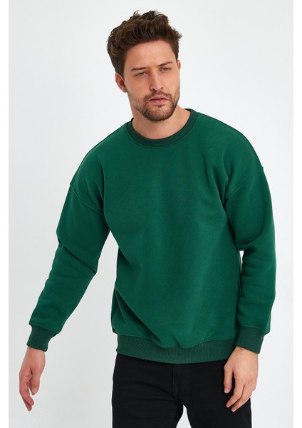 Yeşil Sweatshirt, Oversize Sweatshirt, Erkek Sweatshirt