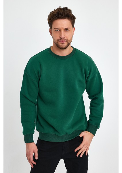 Yeşil Sweatshirt, Oversize Sweatshirt, Erkek Sweatshirt