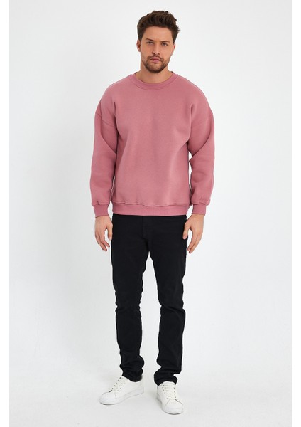 Gül Kurusu Sweatshirt, Oversize Sweatshirt, Erkek Sweatshirt