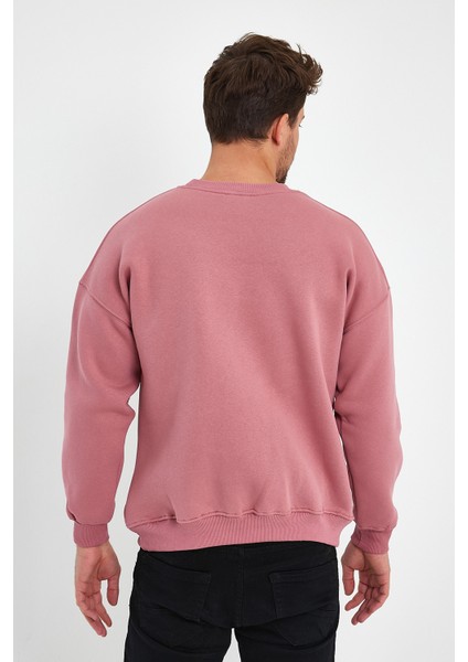 Gül Kurusu Sweatshirt, Oversize Sweatshirt, Erkek Sweatshirt