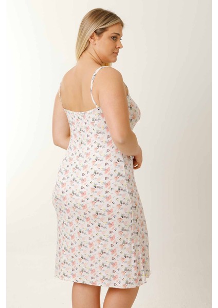 Hamile Lohusa Geceliği Ip Askılı Çiçekli Ekru fırsatları